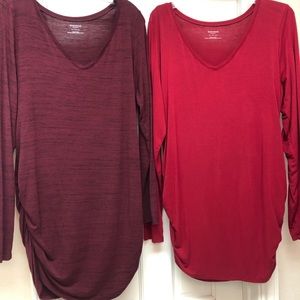 2- Motherhood Maternity (XL) Long Sleeve Tops